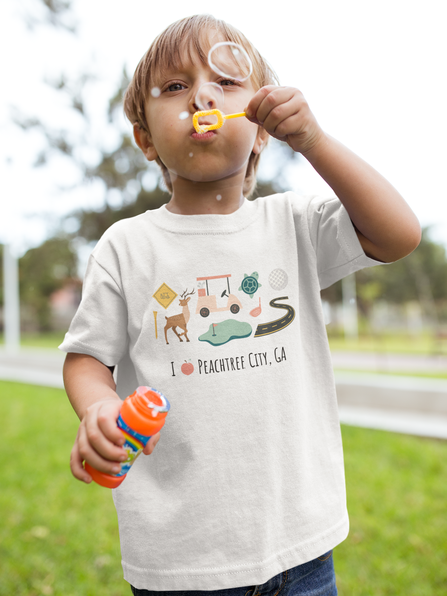 Toddler White Bubble Tee