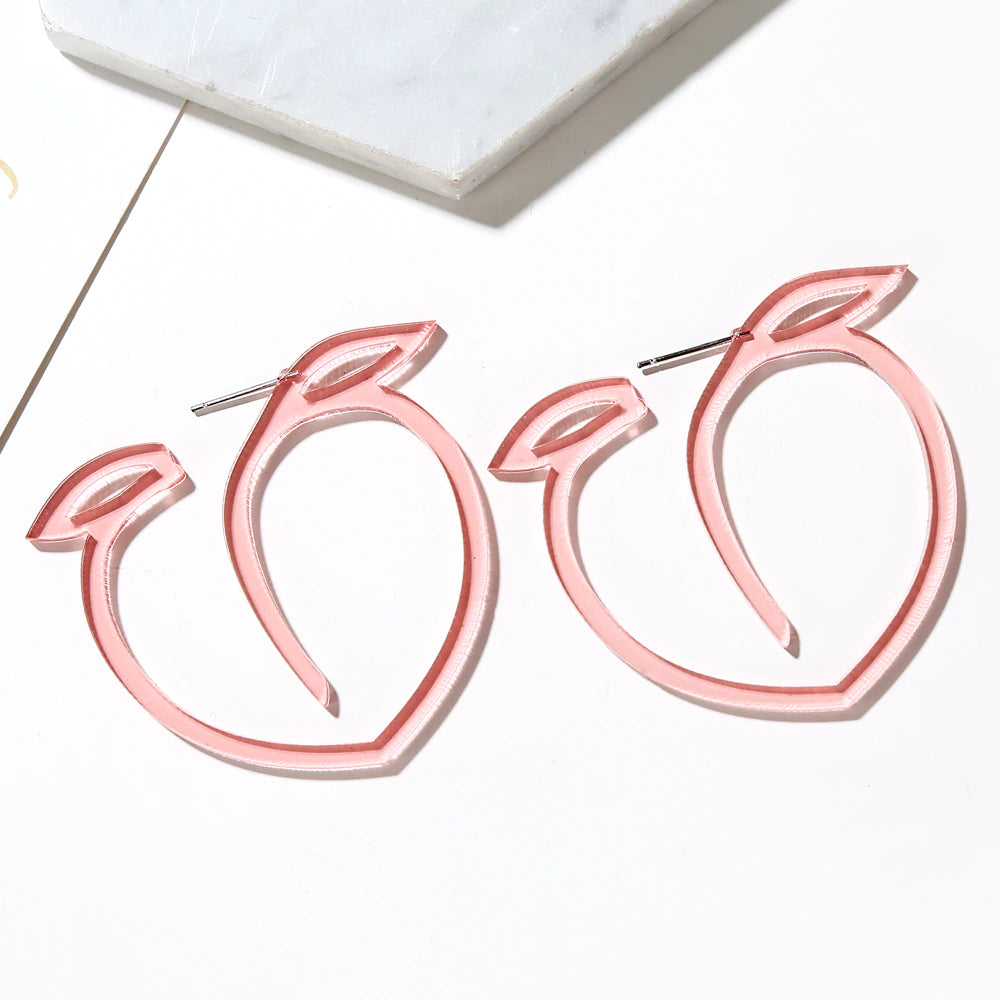 Acrylic Peach Earrings