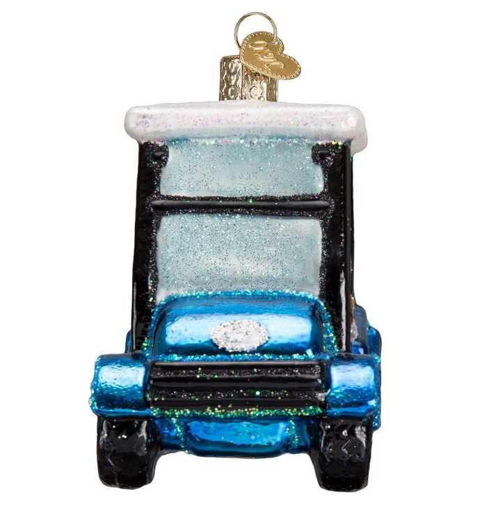 Old World Brand Santa Golf Cart Ornament